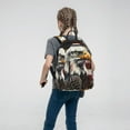 thumbnail image 4 of Lafuoo Retro American Eagle A Pattern Lightweight Backpack, Wear-resistant Multi-pocket Travel Backpack, Suitable for Work, Campus, Mountaineering, Unisex-One Size, 4 of 7
