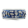 thumbnail image 3 of Edward Mirell Titanium Blue Anodized Brushed 10mm Band, 3 of 8
