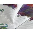 thumbnail image 4 of Ambesonne Detroit Quilted Bedspread Set 3 Pcs, Watercolor Art Skyline, Queen Size, Multicolor, 4 of 5