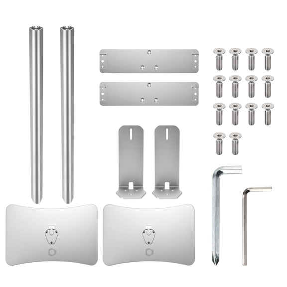 2Pcs HTA9M2/HTA9/SARRS5 Soundbar Stands with Anti-Slip Base & Tool-Free Assembly Silver
