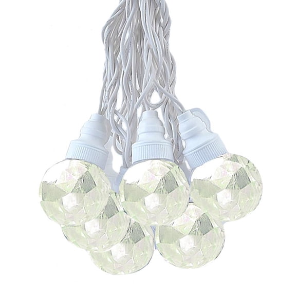 10 Foot LED G40 Sparkle Outdoor Globe Patio String Lights - Warm White