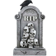 thumbnail image 3 of Spooky Skull Tombstone Decoration – Creepy Graveyard Marker for Lawn, Garden, and Outdoor Yard, Haunted House Prop for Halloween(Safeydaddy), 3 of 4