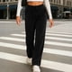 thumbnail image 5 of RKSTN Corduroy Pants for Women Oversized Slim Fits Elastic Waisted Drawstring Lounge Pant Womens Casual Solid Plus Size Loose Fits Comfortable Trousers Straight Leg Work Pants with Pockets, 5 of 8