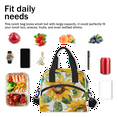 thumbnail image 4 of Herdesigns Sunflower Watercolor Flowers Insulated Lunch Bag for Women Men Adults Large Reusable Lunch Box Leakproof Portable Cooler Tote Bags with Adjustable Shoulder Strap, 4 of 4