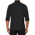 thumbnail image 3 of INSPIRE CHIC Men's Shirt Point Collar Long Sleeve Button Solid Color Business Dress Shirt M Black, 3 of 5