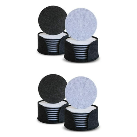 

4 set Usable Felt Coasters for Drinks Absorbent with Holder Table Cup Wine Bar Coasters Set for Glasses