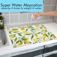 thumbnail image 5 of Large Dish Drying Mat for Kitchen Counter,18"X24" Lemon and Flowers Super Absorbent Reversible Microfiber Dish Drying Mat Dish Drainer Mat,Dishes Mat Drying Pad for Kitchen Countertop Coffee Bar, 5 of 7