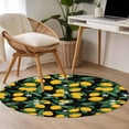 thumbnail image 5 of Area Rug 36in, Watercolor Summer Lemon Green Leaves Floor Carpet Living Room Rug, Vintage Plant Non-Slip Welcome Mat Indoor Rugs for Bedroom Dining Room, 5 of 9