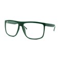 thumbnail image 3 of Thin Plastic Hipster Horn Rim Flat Top Clear Lens Eyeglasses Green, 3 of 4