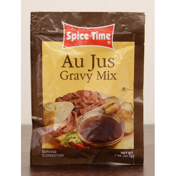 Pack of 24 Spice Time Au Jus Gravy Seasoning Mix 1 oz. #IO010