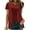 Wine, variant on Fesfesfes Tops for Womem Casual Tops Women's Fashion Summer Hooded Collar Leisure Short Sleeve Solid Vest Tops V Neck Tees Summer Tunic Blouse Summer Saving Sale