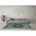 thumbnail image 3 of Ahgly Company Indoor Rectangle Oriental Light Blue Industrial Area Rugs, 2' x 5', 3 of 4