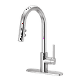 thumbnail image 2 of Pfister Stellen 1-Handle Pull-Down Kitchen Faucet in Polished Chrome, 2 of 2