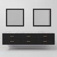 thumbnail image 5 of Castor 84 in W Black Double Bath Vanity, Carrara Marble Top, and 36 in Mirrors, 5 of 11