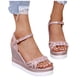 thumbnail image 5 of Zapatos de mujer de verano Boca de pescado Tacón de cuña medio Sandalias de mujer con hebilla de metal Wmkox8yii  nm9556, 5 of 7
