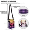 thumbnail image 6 of XYZCANDO Sunset Palm Tree Cross Body Bags for Women Lightweight Cellphone Purse with Single Shoulder Strap Mini Cute Crossbody Bag Crossbody Cell Phone Purse Portable Pouch Wallet Purple, 6 of 7