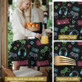 thumbnail image 5 of Game Controller Black Pattern Round Tablecloth 70"x70", Wrinkle Resistant Wipeable Table Cover for Kitchen Dining Room Picnic Patio and Party, 5 of 6