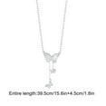 thumbnail image 3 of HongHeng Essentials Sterling Silver Gemstone Butterfly Pendant Necklace, 3 of 8