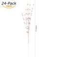 thumbnail image 2 of Sea Team 24-Pack Artificial Glitter Berry Stem Ornaments, Decorative Bead Sticks, Glittery Twigs, Picks, Branches for Christmas Tree, Small Vase, Holiday, Wedding, Party (17 Inches, Champagne), 2 of 5