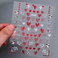 thumbnail image 4 of Stickers para uñas OIUUBBII 3D corazón San Valentín, 6 hojas, 4 of 9
