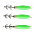 thumbnail image 2 of 3 piezas de anzuelos luminosos Zulema de calamar cebos de pesca fluorescentes con manga de sepia Verde, 2 of 8