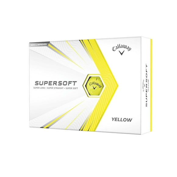 Callaway Supersoft 21 Golf Balls Dozen Yellow, One Dozen Yellow Golf Balls