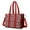 Maroon Footballs Pattern, variant on Teacher Tote Bag,Maroon Footballs Pattern Teacher Utility Tote Bag,Large Work Tote Bags for Women with Multiple Pockets,Top Zipper Closure,13.8x10.6x6.7 Inch