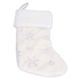 thumbnail image 2 of Christmas Stocking, Polyester Exquisite Crafted Christmas Decoration Embroidery Patterns  For Home For Restaurant For Shop Silver, 2 of 8
