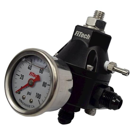 Fitech Fuel Injection Regulator Go Fuel Tight Fit w/ Pressure Gauge