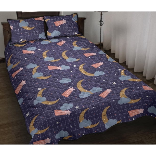 Juego de cama edredón Moon Star Could Pattern