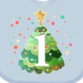 thumbnail image 4 of Inktastic 1st Birthday Green Christmas Tree with Yellow Star Boys or Girls Baby Bib, 4 of 4