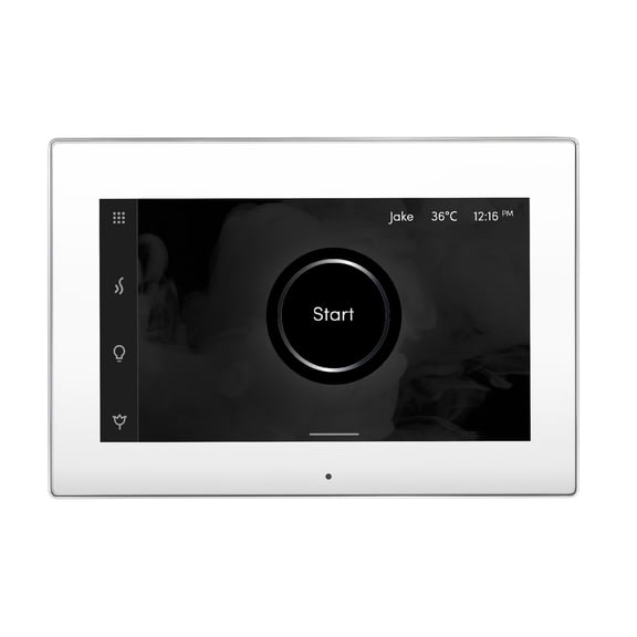 Mr Steam iSteamX Steam Shower Control and Steamhead in White Polished Chrome