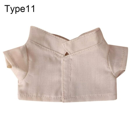 

Toy Change Dressing Game Playing House Dolls Accessories Idol Doll Clothes Stripes Lattice Solid Color Blouse 20CM Doll Shirt TYPE 11
