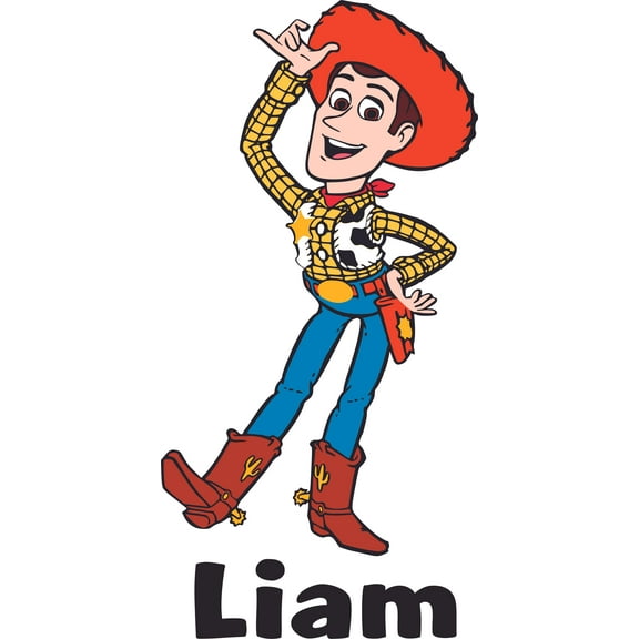 Sheriff Woody Toy Story Series Customized Wall Decal - Custom Vinyl Wall Art - Personalized Name - Baby Girls Boys Kids Bedroom Wall Decal Room Decor Wall Stickers Decoration Size (30x15inch)