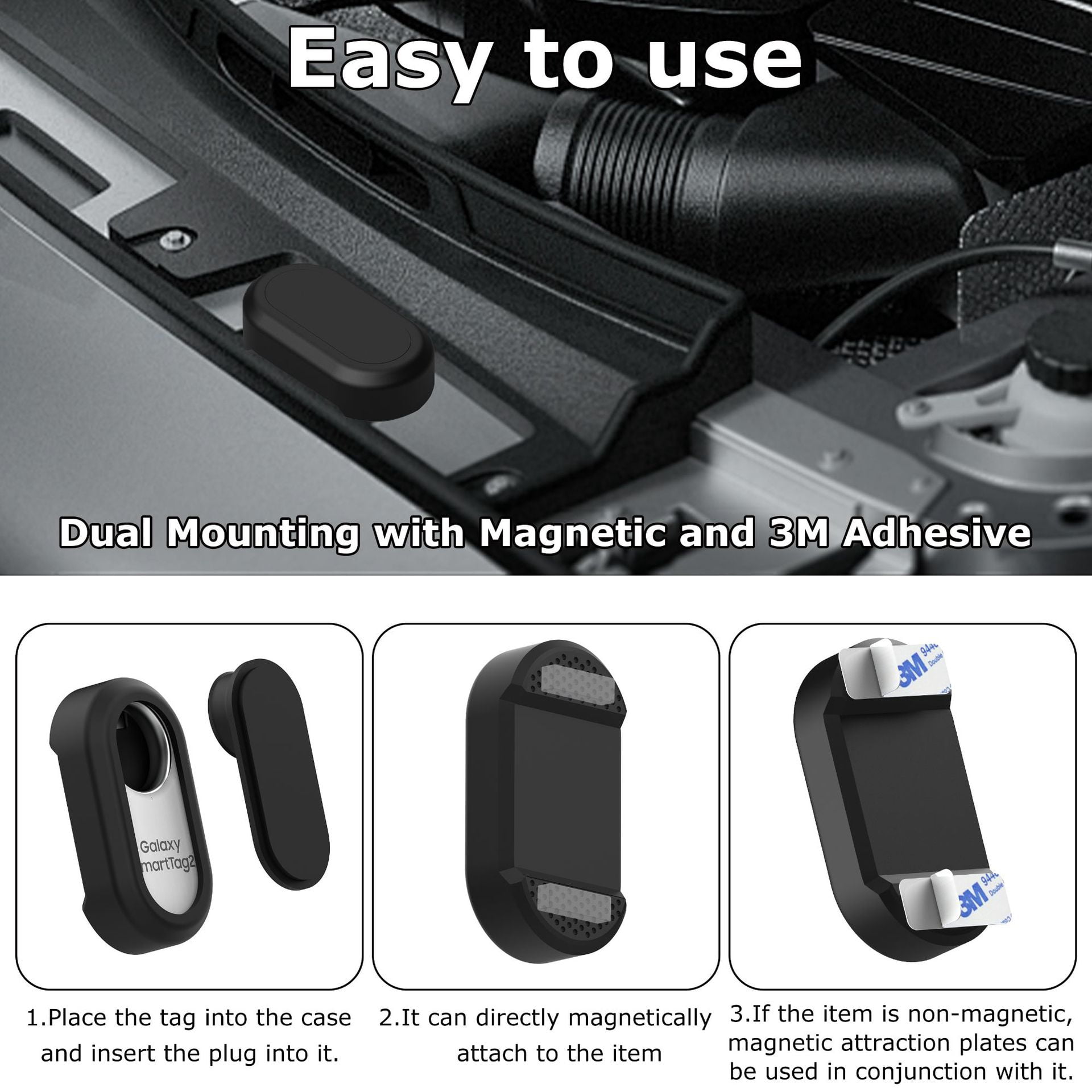 LEIPUMART 4 Pack Magnetic SmartTag2 Case, IP68 Waterproof Silicone ...