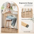 thumbnail image 3 of ONEVOG 26.2" Swivel Counter Stools Set of 2, Linen Upholstered with Breathable Cane Back, Farmhouse Counter Height Chairs for Kitchen Island,Gray, 3 of 10