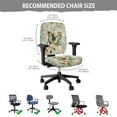 thumbnail image 7 of FKELYI Office Chair Slipcover Rotating Armchair Protector Covers Retro Butterfly Rose Flower Print Swivel Computer Chair Cover Washable Dust-Proof Home Docer, 7 of 7