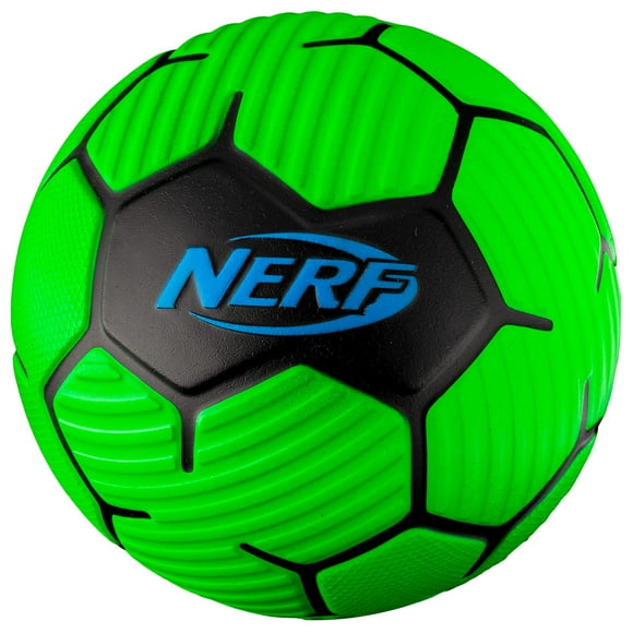 Nerf Kids Foam Mini Soccer Ball - Proshot Youth Soccer Ball - 7"" Indoor + Outdoor Ball for Kids + Toddlers -Green/Blue