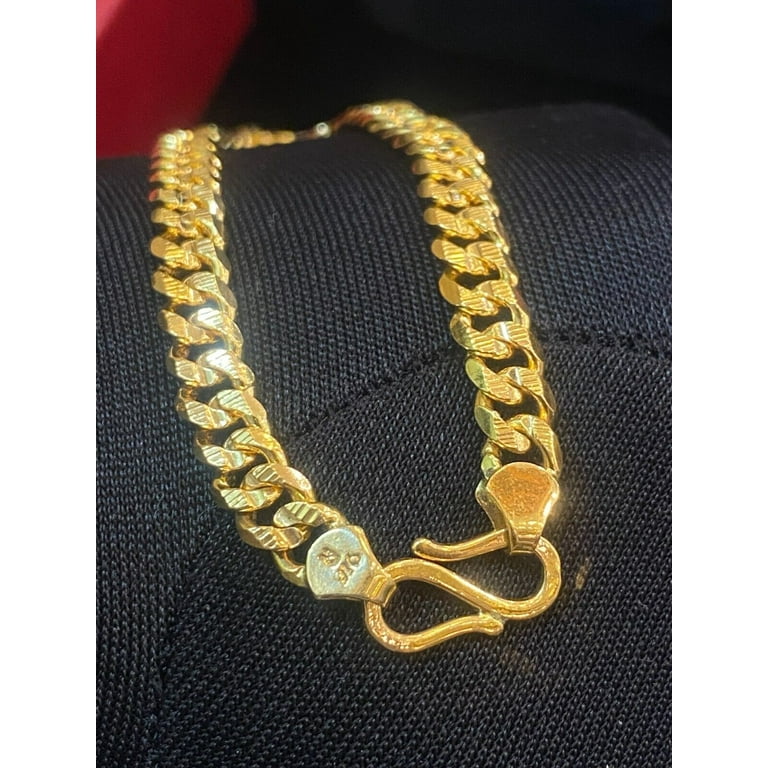 Classy Men's Dubai 6 MM Link Chain Tennis Bracelet In Hallmark 22K