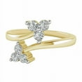 thumbnail image 2 of KHUSHI GEMS 0.12 Ct Round White Diamond Bypass Women's Toe Ring 10k Yellow Gold Over Silver, 2 of 5