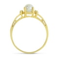 thumbnail image 6 of 14k Yellow Gold Freshwater Cultured Pearl And Diamond Filigree Ring, 6 of 8