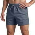 thumbnail image 2 of LWavelet Men's Swim Trunks Shorts Drawstring Elastic Waist Running Shorts Athletic Beach Gym Shorts with Zipper Pockets, 2 of 6