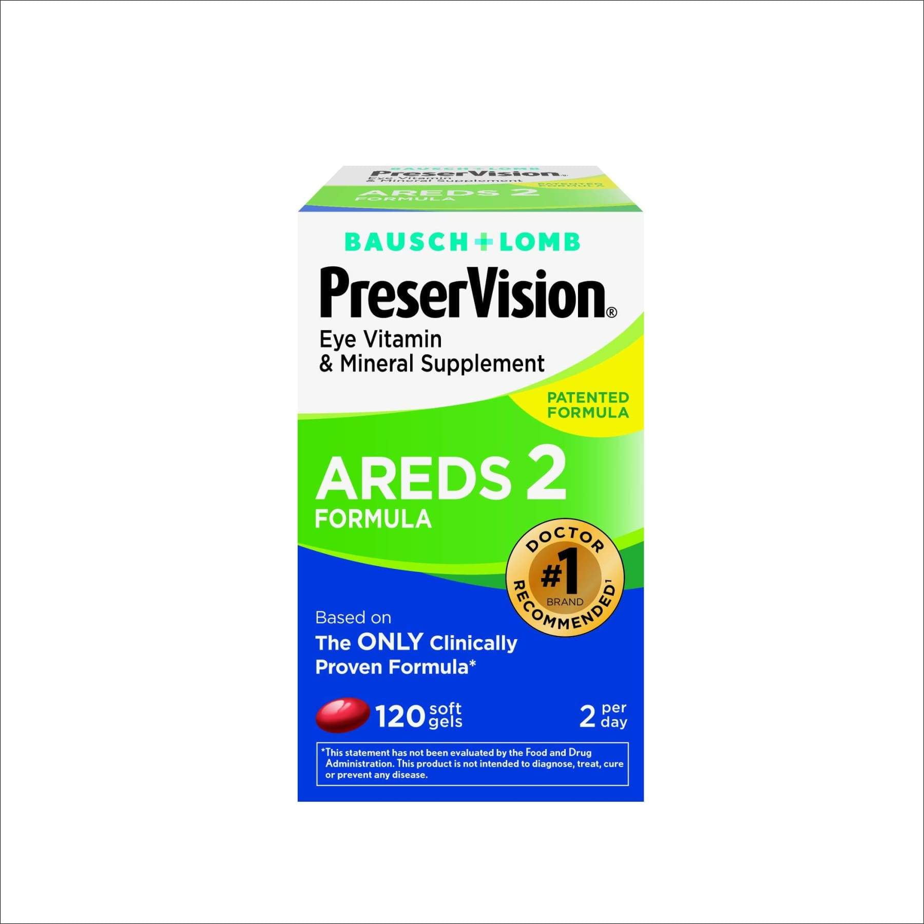 PreserVision AREDS 2 Vitamin & Mineral Supplement 120 Count Soft Gels