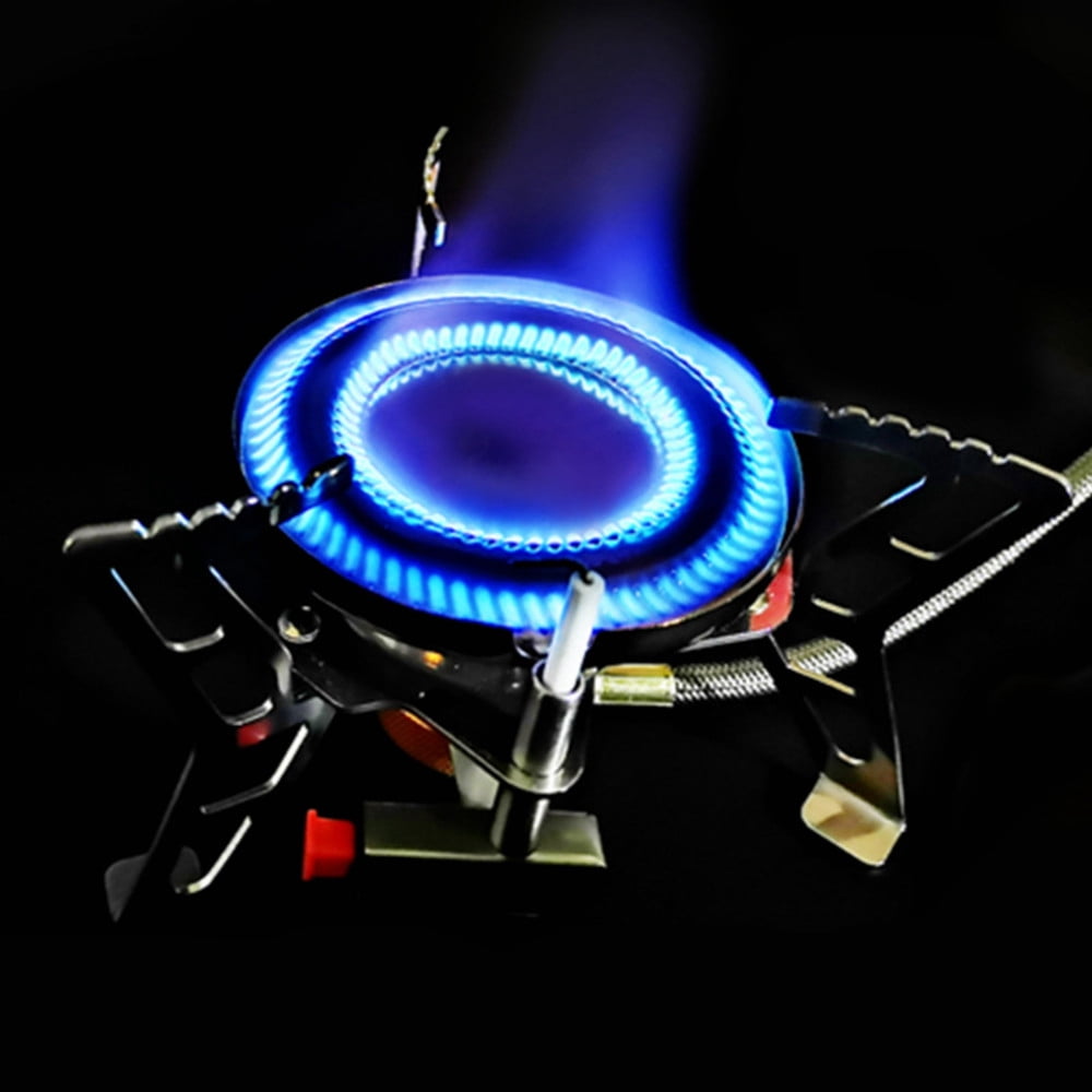 JIAHAOO Compact Foldable Gas Stove with Anti-Slip Teeth, Safe & Efficient Cooking Solution for Backpacking & Travel