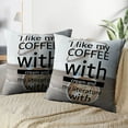 thumbnail image 3 of LALILO Throw Pillow Covers Art Bean Best Black Brown Coffee Quote Cushion Cover 18" x 18", 2 Pack, 3 of 6