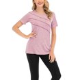 thumbnail image 6 of MAWCLOS Womens Athletic Shirts Crewneck Short Sleeve Moisture Wicking Pullover T-Shirts Breathable Workout Yoga Tops, 6 of 8