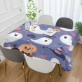 thumbnail image 2 of Yayeee Tablecloths 60" x 60" Rectangle Wrinkle Resistant Party Table Cover, Blue Cute Halloween, 2 of 8