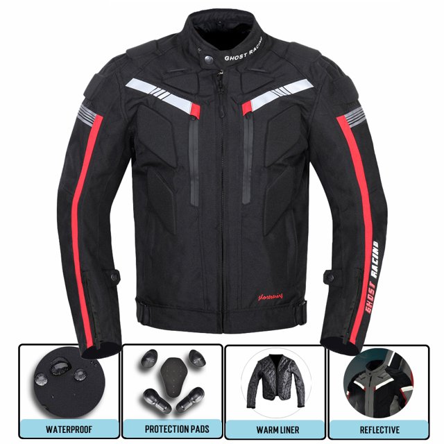 Chaqueta de Moto impermeable para hombre, ropa de protección de carreras a prueba de frío, color negro, otoño e invierno, novedad