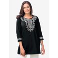 thumbnail image 4 of Woman Within Plus Size Embroidered Knit Tunic, 4 of 6