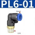 thumbnail image 1 of Pneumatic Elbow Quick Connector Air Fittings Thread Elbow Adapter Pl4-16 Pl6-01, 1 of 4